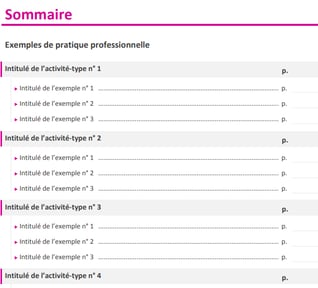 Modle de dossier professionnel vierge pour ton titre pro