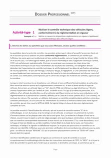 Dossier professionnel Contrleur technique de vhicules lgers